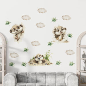 Set dečijih nalepnica - Mungosi