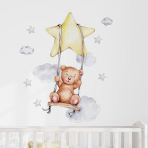 Dečija nalepnica Meda se ljulja